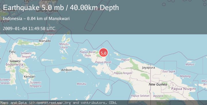 Map of NEAR N COAST OF PAPUA, INDONESIA