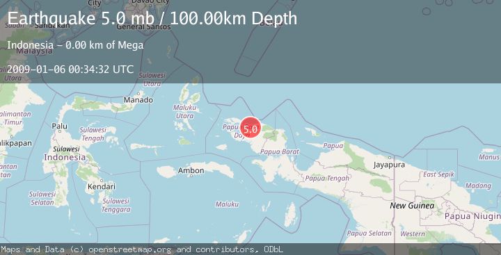 Map of NEAR N COAST OF PAPUA, INDONESIA