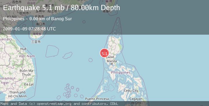 Map of LUZON, PHILIPPINES