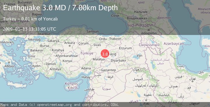 Map of EASTERN TURKEY