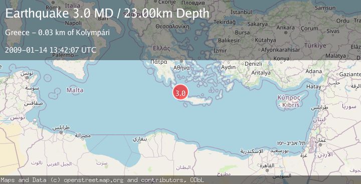 Map of CRETE, GREECE