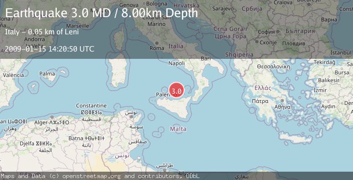 Map of SICILY, ITALY