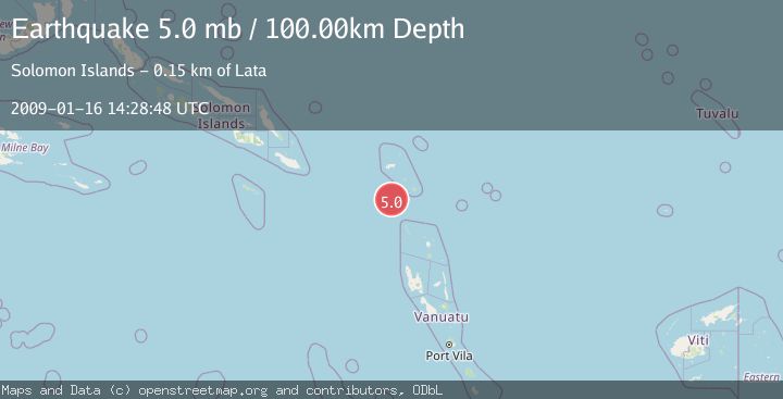 Map of SANTA CRUZ ISLANDS