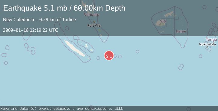 Map of SOUTHEAST OF LOYALTY ISLANDS