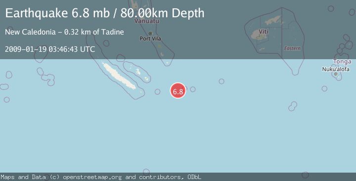Map of SOUTHEAST OF LOYALTY ISLANDS