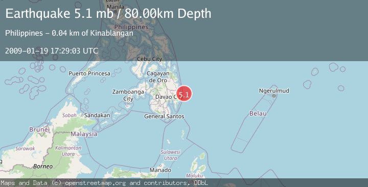 Map of MINDANAO, PHILIPPINES