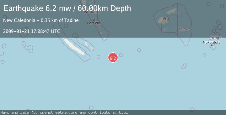 Map of SOUTHEAST OF LOYALTY ISLANDS