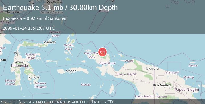 Map of NEAR N COAST OF PAPUA, INDONESIA