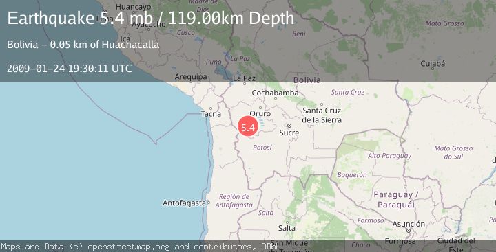Map of ORURO, BOLIVIA