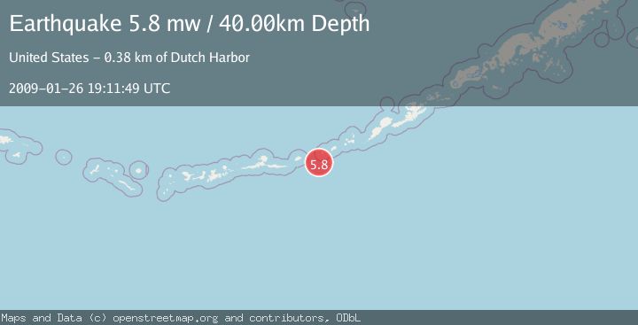 Map of FOX ISLANDS, ALEUTIAN ISLANDS