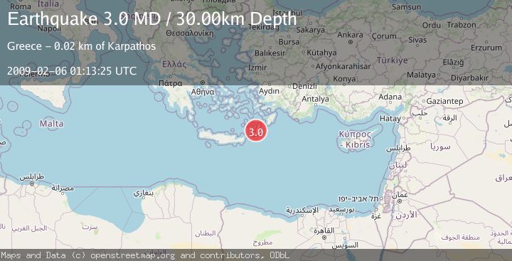 Map of DODECANESE ISLANDS, GREECE