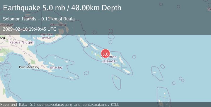 Map of SOLOMON ISLANDS