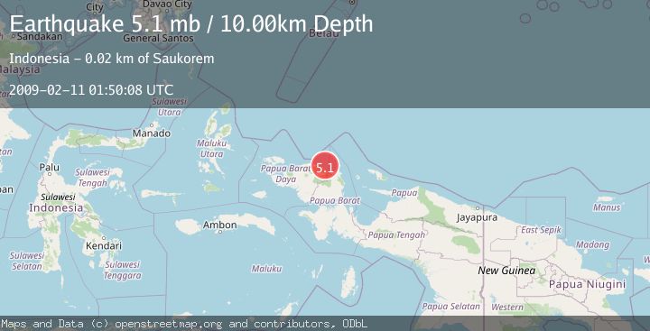 Map of NEAR N COAST OF PAPUA, INDONESIA