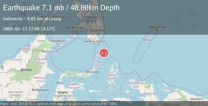 Map of KEPULAUAN TALAUD, INDONESIA