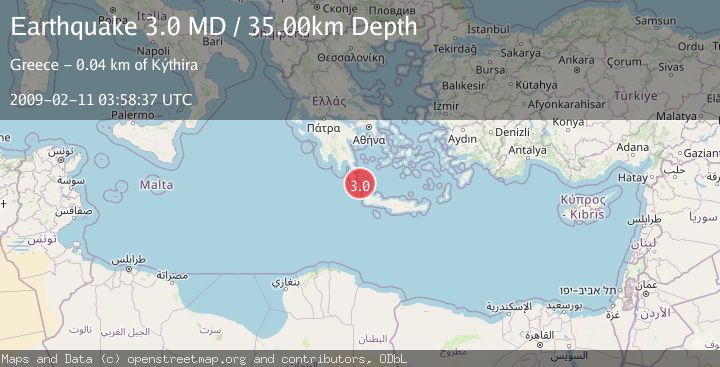 Map of CRETE, GREECE