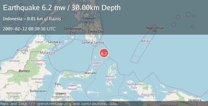 Map of KEPULAUAN TALAUD, INDONESIA