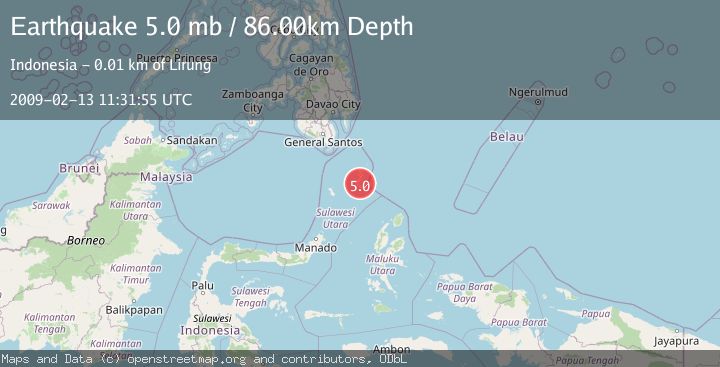 Map of KEPULAUAN TALAUD, INDONESIA