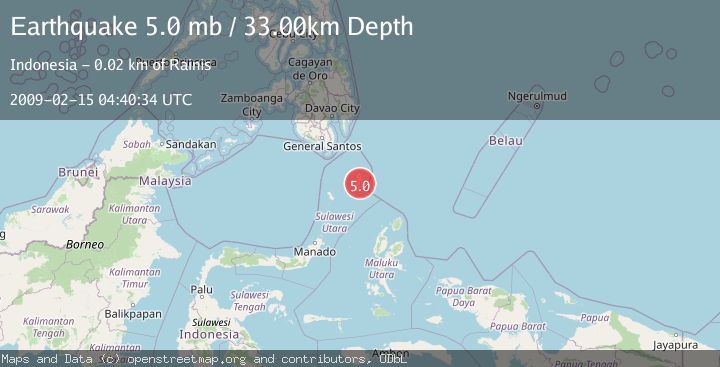 Map of KEPULAUAN TALAUD, INDONESIA