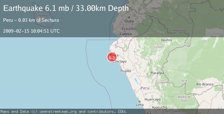 Map of NEAR COAST OF NORTHERN PERU