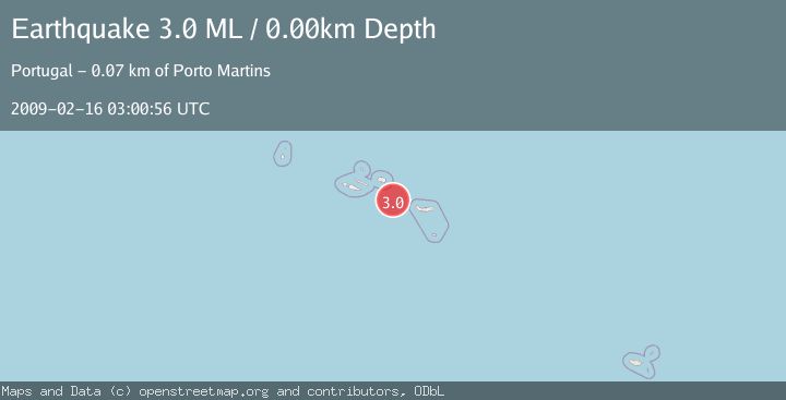 Map of AZORES ISLANDS, PORTUGAL