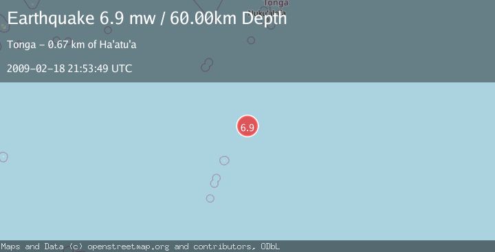 Map of KERMADEC ISLANDS REGION