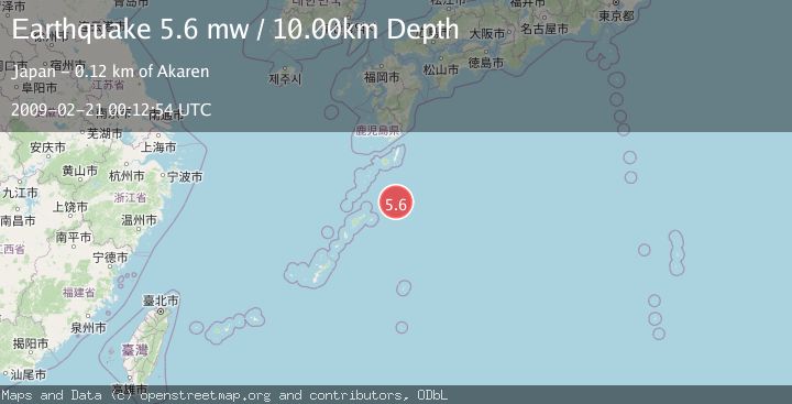 Map of SOUTHEAST OF RYUKYU ISLANDS