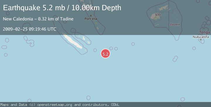 Map of SOUTHEAST OF LOYALTY ISLANDS