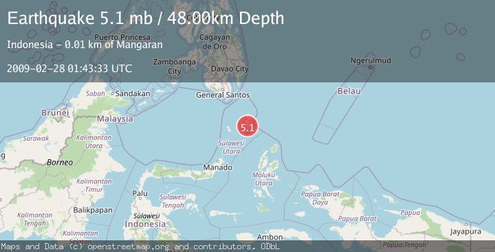 Map of KEPULAUAN TALAUD, INDONESIA
