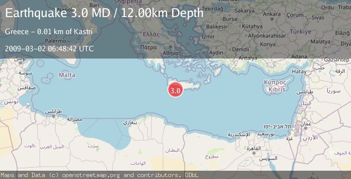 Map of CRETE, GREECE