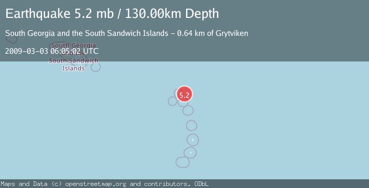 Map of SOUTH SANDWICH ISLANDS REGION