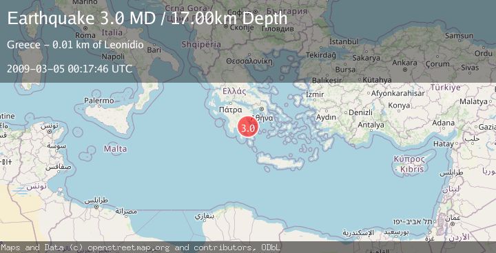Map of SOUTHERN GREECE