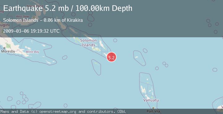 Map of SOLOMON ISLANDS