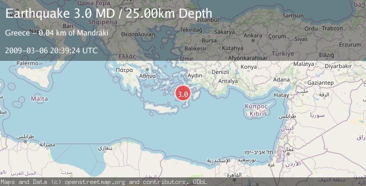 Map of DODECANESE ISLANDS, GREECE