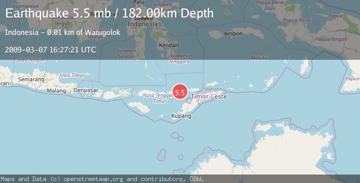 Map of FLORES REGION, INDONESIA