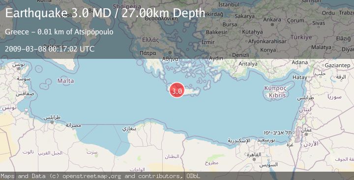 Map of CRETE, GREECE