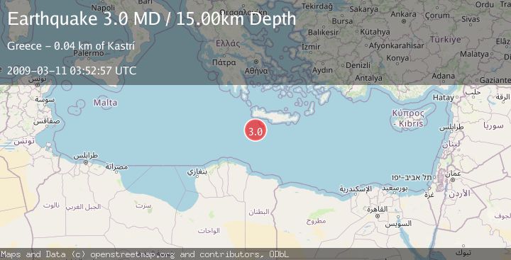 Map of CRETE, GREECE