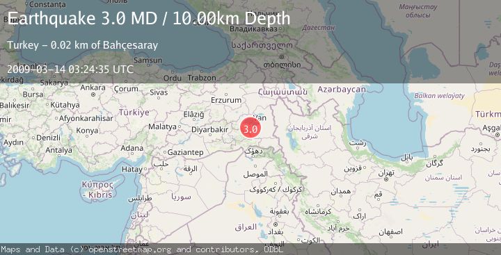 Map of EASTERN TURKEY