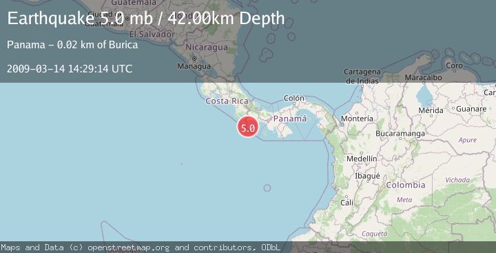 Map of SOUTH OF PANAMA