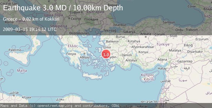 Map of DODECANESE ISLANDS, GREECE