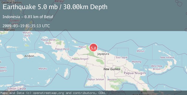 Map of NEAR N COAST OF PAPUA, INDONESIA