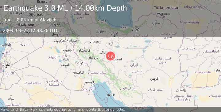 Map of CENTRAL IRAN