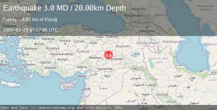 Map of EASTERN TURKEY