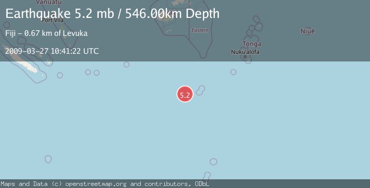 Map of SOUTH OF FIJI ISLANDS