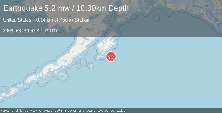 Map of KODIAK ISLAND REGION, ALASKA