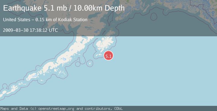 Map of KODIAK ISLAND REGION, ALASKA