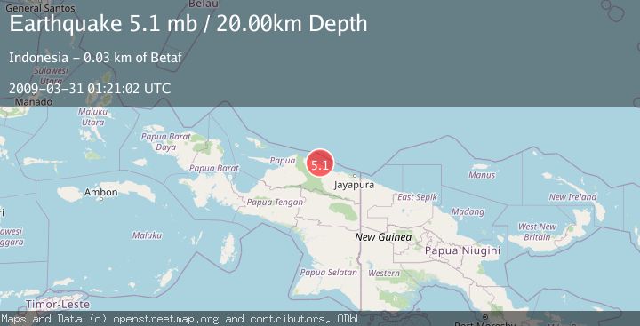 Map of NEAR N COAST OF PAPUA, INDONESIA