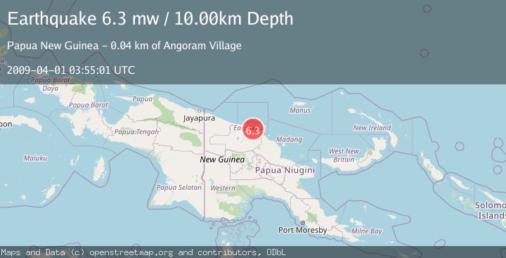 Map of NEAR N COAST OF NEW GUINEA, PNG.