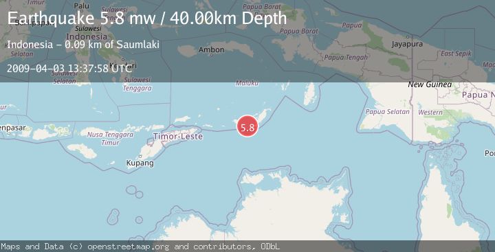 Map of KEP. TANIMBAR REGION, INDONESIA