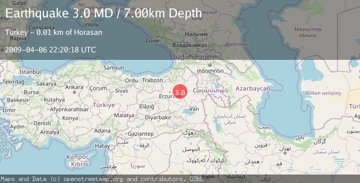 Map of EASTERN TURKEY