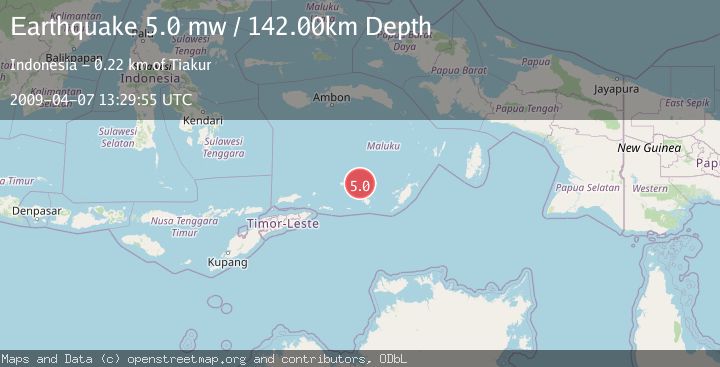 Map of KEPULAUAN BABAR, INDONESIA